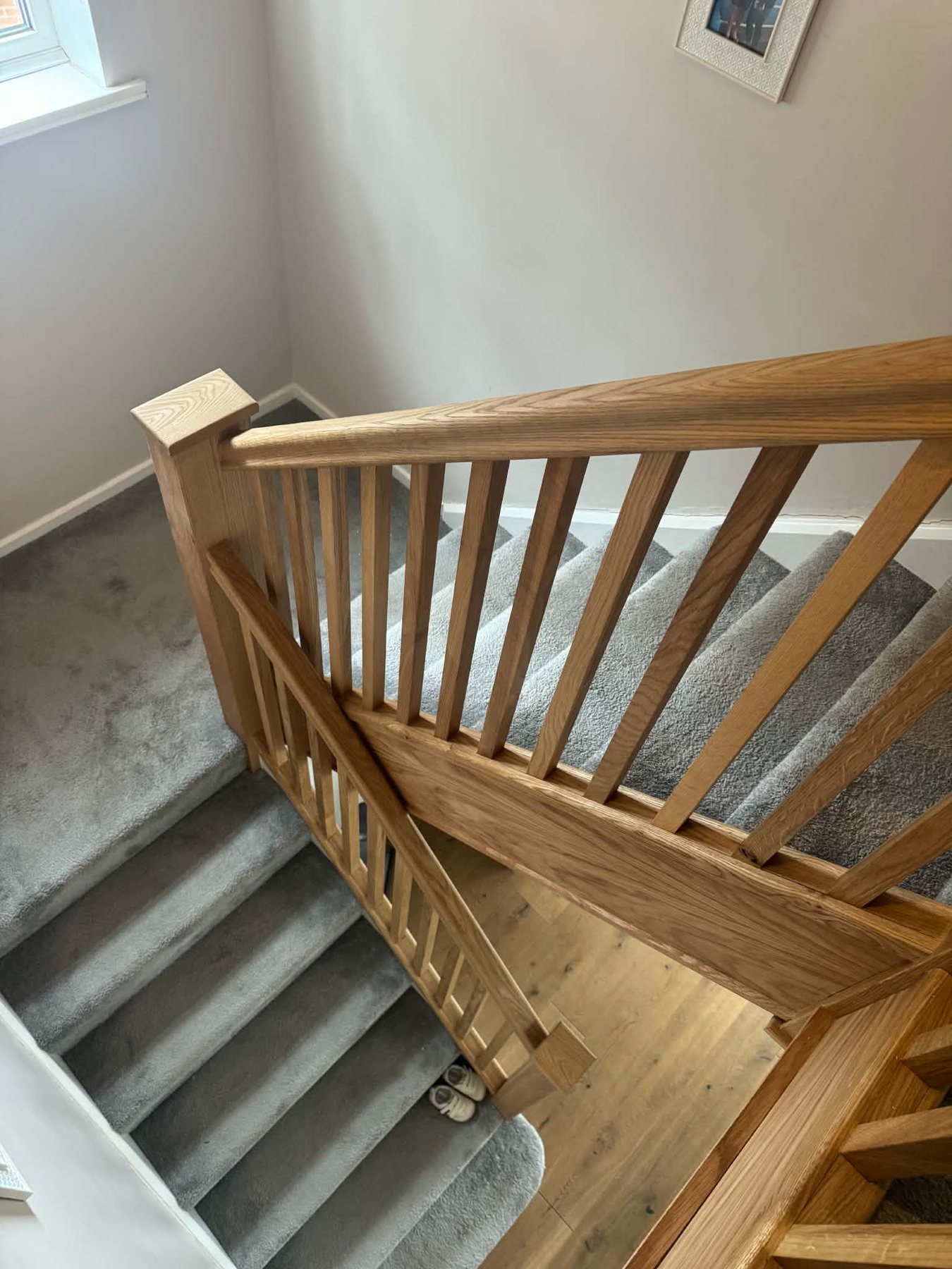 Oak spindle staircase